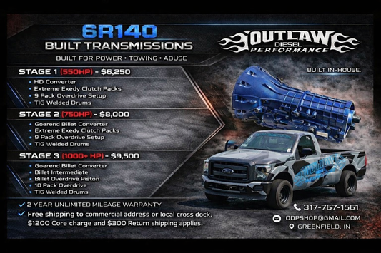 6R140 Stage 1. 550HP